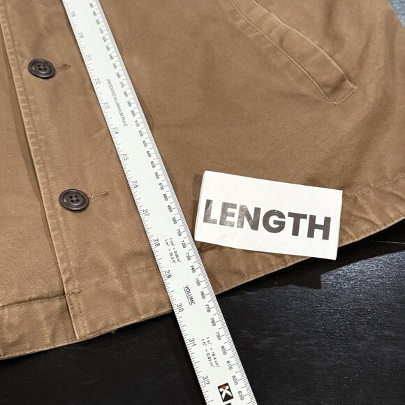 VTG 90s Y2K Chore Barn Coat Tan Work Wear Canvas Cotton Gap Jacket Mens Large - Picture 15 of 16